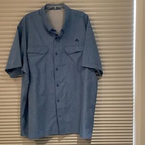 Bass Pro Shops Light Blue Short-Sleeve Button-Up Shirt